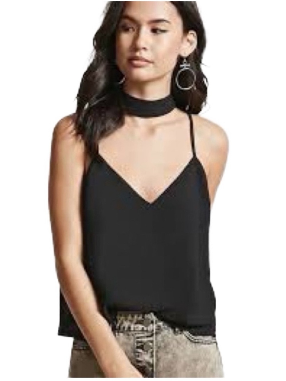 FOREVER 21+ CHOCKER CAMISOLE - BLACK SIZE 2X (NEW WITH TAGS) A16